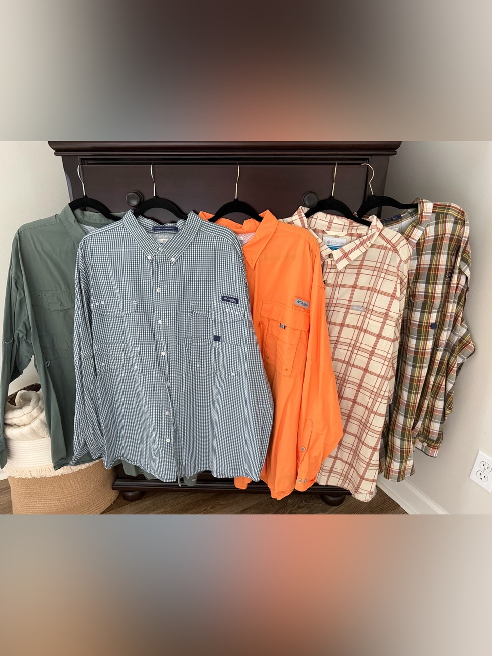 Men’s Columbia Long sleeve button down shirts….size 3X😎 EUC  bundle of 5